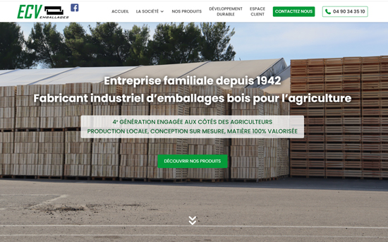 Site internet ECV Emballages
