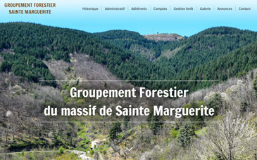 Site internet Groupement Forestier du massif de Sainte Marguerite