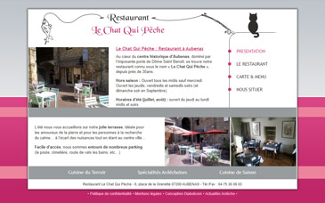 Site internet Restaurant Le Chat Qui Pêche